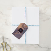 Elegant Light Boho Floral Paars Roos Gold Wedding Cadeaulabel (Met Touw)