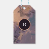 Elegant Light Boho Floral Paars Roos Gold Wedding Cadeaulabel (Achterkant)