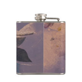 Elegant Light Boho Paars Roos Gold Groomsmen Heupfles (Achterkant)