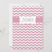Elegant light cherry chevron afstuderen ceremonie kaart (Achterkant)