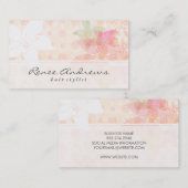 Elegant Light Flowers Visitekaartje (Voorkant / Achterkant)