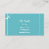 Elegant Light Forest Green Visitekaartje (Achterkant)