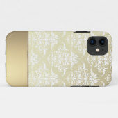 Elegant Light Gold-achtig  Damaserpatroon Case-Mate iPhone Case (Achterkant (horizontaal))