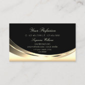 Elegant Light Gold Black met mousserende diamant Visitekaartje (Achterkant)