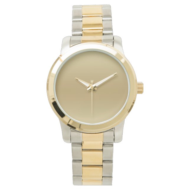 Elegant Light Gold Blauwgroen Mannen Two Tone Watc Horloge (Voorkant)