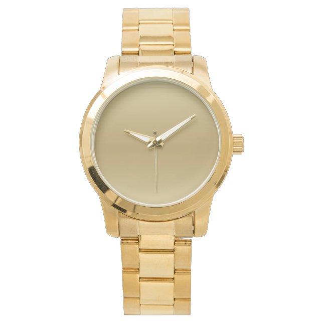 Elegant Light Gold Blauwgroen Mannen Watch Horloge (Voorkant)
