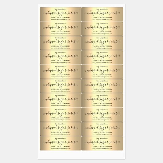 Elegant Light Gold-gradiënt Labels (Vel)