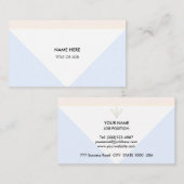 Elegant Light Gold Roos, blauw en wit Visitekaartje (Voorkant / Achterkant)