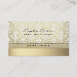 Elegant Light Golden Damask Visitekaartje