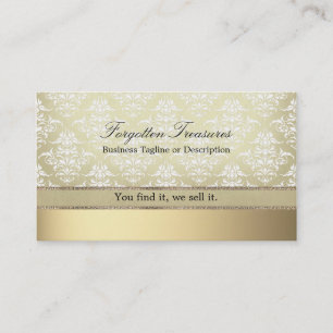 Elegant Light Golden Damask Visitekaartje