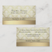 Elegant Light Golden Damask Visitekaartje (Voorkant / Achterkant)