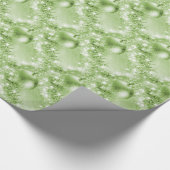 Elegant Light Green-kerstbal Cadeaupapier (Hoek)