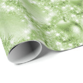 Elegant Light Green-kerstbal Cadeaupapier (Rol Hoek)