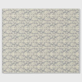 Elegant Light Grey and Cream Floral Damaskers Cadeaupapier (Vlak)