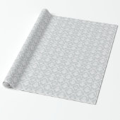 Elegant Light Grey and White Floral Damaskers Cadeaupapier (Uitgerold)