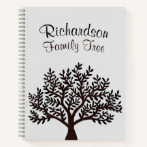 Elegant Light Grey Black Family Tree Genealogie