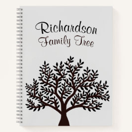 Elegant Light Grey Black Family Tree Genealogie Notitieboek