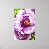 Elegant Light Paars Peony Floral Digital Canvas Afdruk (Voorkant)