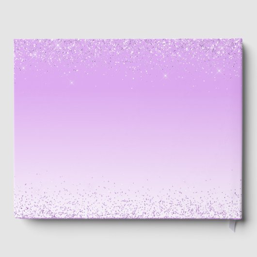 Elegant Light Paars Personalized Quinceanera Gastenboek (Achterkant)