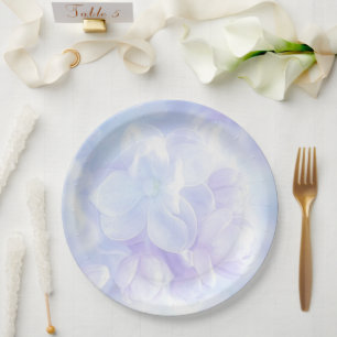 Elegant Light Paarse Lila Flowers Design Papieren Bordje