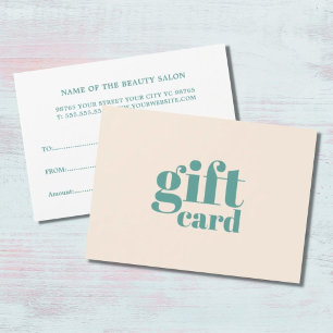 Elegant Light Pastel Beauty Gift-Kaart Visitekaartje
