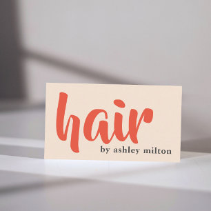 Elegant Light Pastel Hair Stylist Bold Visitekaartje