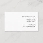 Elegant Light Pastel Hair Stylist Bold Visitekaartje (Achterkant)