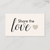 Elegant Light Pastel Heart Beauty Salon Aanbevelingskaartje (Voorkant)