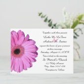 Elegant Light Pink Gerbera Daisy Wedding Kaart (Staand voorkant)
