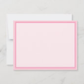 Elegant Light Pink Two Border Name Personalized Notitiekaartje (Achterkant)