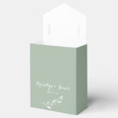 Elegant Light Sage Wedding Favor Box Bedankdoosjes (Geopend)