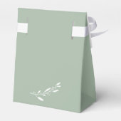 Elegant Light Sage Wedding Favor Box Bedankdoosjes (Achterkant)