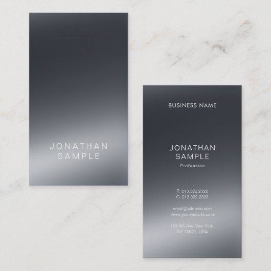Elegant Light Shadow Artistic Plain Professional Visitekaartje (Voorkant / Achterkant)