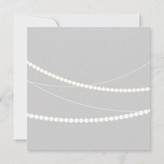  Elegant Light Strings Wedding Invite Kaart (Achterkant)