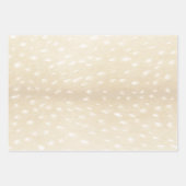 Elegant Light Taupe Spoted Deer Fawn Verbergen Afd Inpakpapier Vel (Voorkant 3)