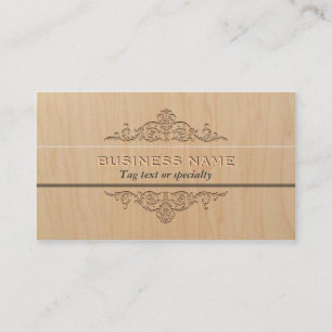Elegant Light Wood Business Card-model Visitekaartje