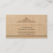Elegant Light Wood Business Card-model Visitekaartje (Achterkant)