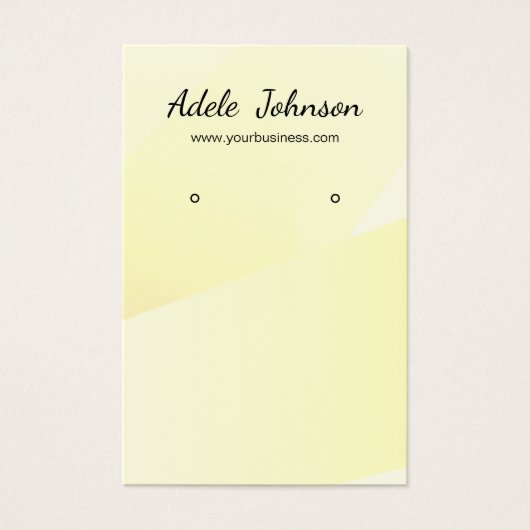 Elegant Light Yellow Geometric Earring Kaart (Voorkant)