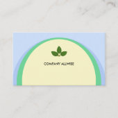 Elegant Light Yellow Green & Sky Blue Visitekaartje (Voorkant)