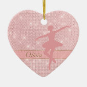 Elegant Lights Pink Ballerina Keramisch Ornament (Voorkant)