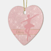 Elegant Lights Pink Ballerina Keramisch Ornament (Links)