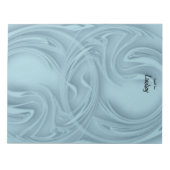 Elegant lijnen boven blauw Abstract Notitieblok (Voorkant)