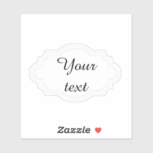 Elegant lijst, aangepast sticker (Vel)