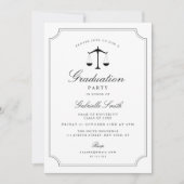 Elegant  lijst advocatenkantoor afgestudeerden kaart (Voorkant)