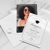 Elegant  lijst afgestudeerde partij kaart