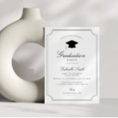 Elegant  lijst afgestudeerde partij kaart