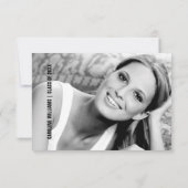 Elegant Lijst Afstuderen dank u fotokaart Aankondiging (Achterkant)