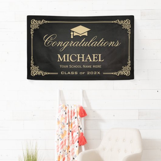 Elegant  Lijst Afstuderen Spandoek (Insitu)