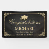 Elegant  Lijst Afstuderen Spandoek (Horizontaal)