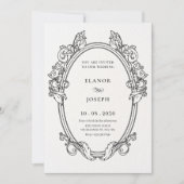 Elegant lijst Art bruiloft foto Kaart (Voorkant)